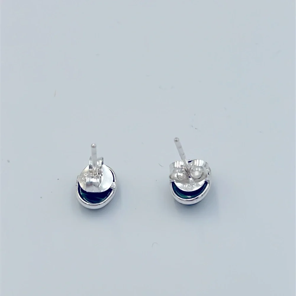 925 Sterling Silver Malachite Stud Earrings